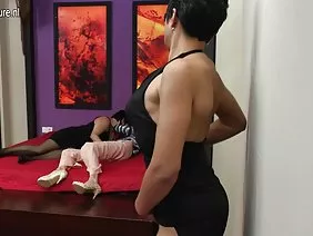 A beautiful mulatto eating a cock
