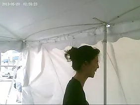 Tattooed girl eating her in a polygon