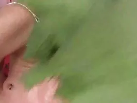 Little blonde with giant tits in the taxi
